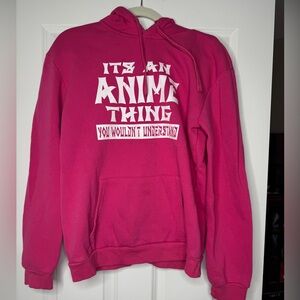 It’s An Anime Thing… Graphic Pink Hoodie